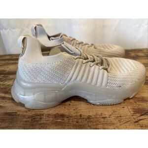 CUSHIONAIRE Apolo-T Memory Foam Sneakers Women's‎ 8.5 M Beige Chunky